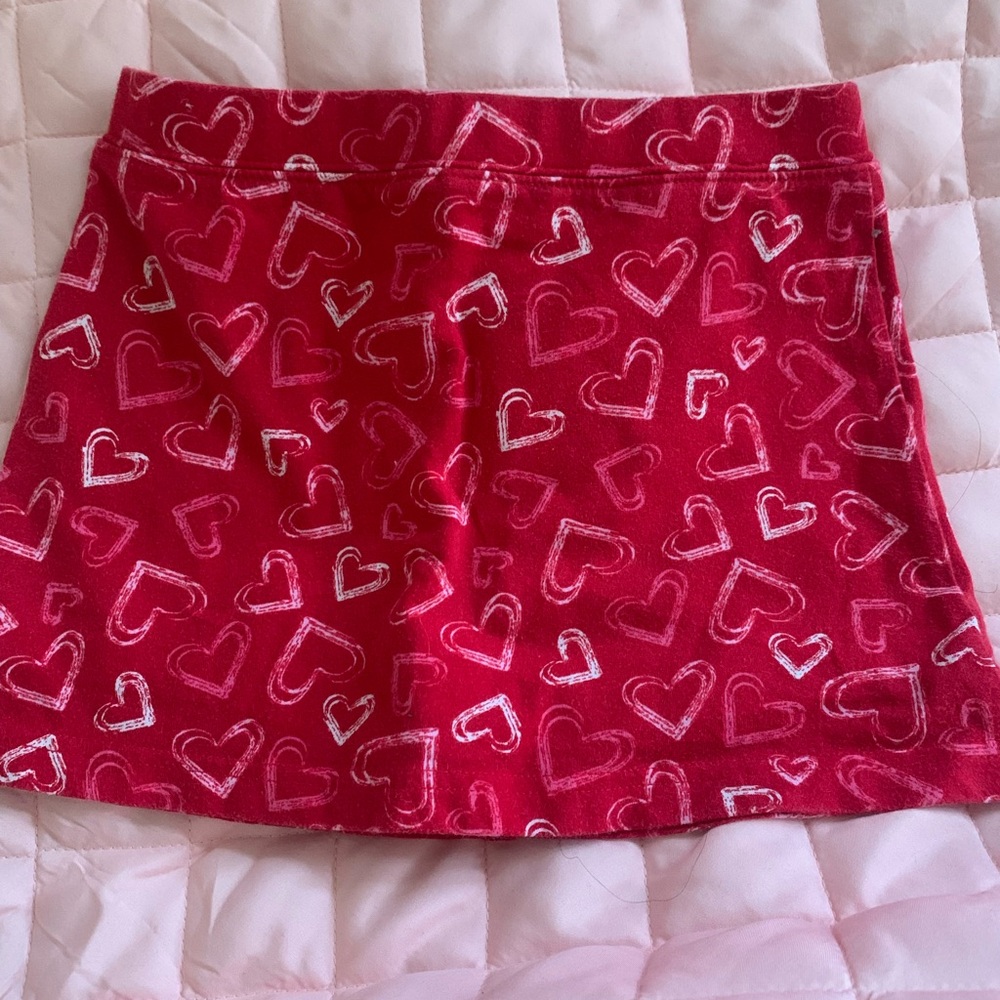 Playful Heart Skort in Vibrant Red